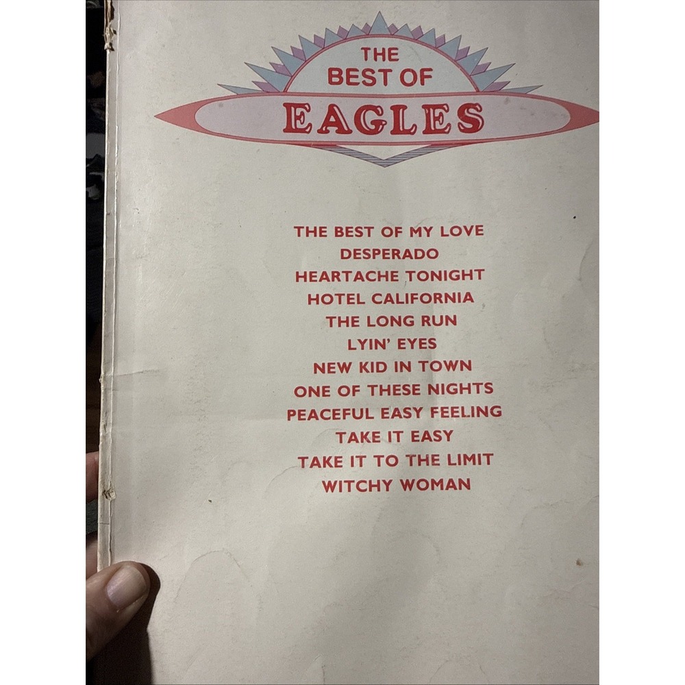 The Best Of The Eagles, Piano/Voice/Guitar, Songbook